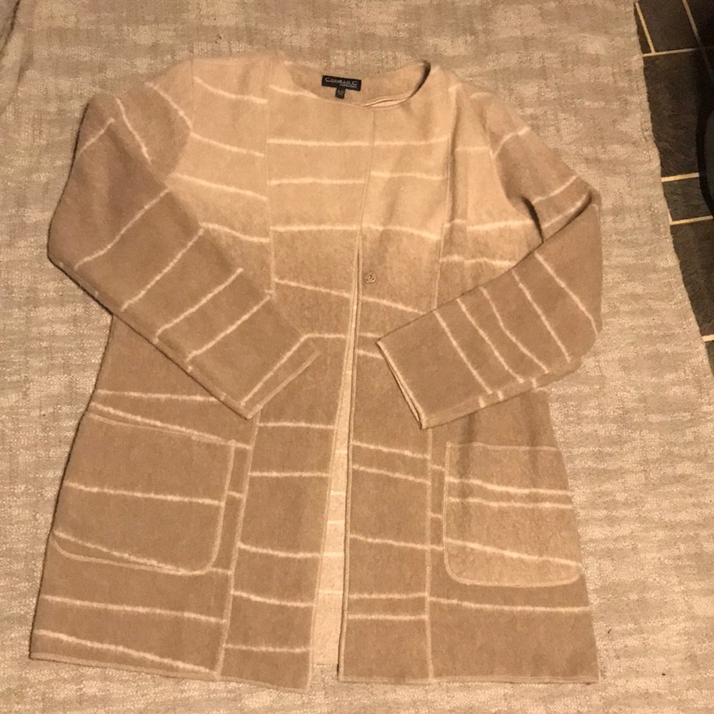 Conrad C Collection felted wool blend duster